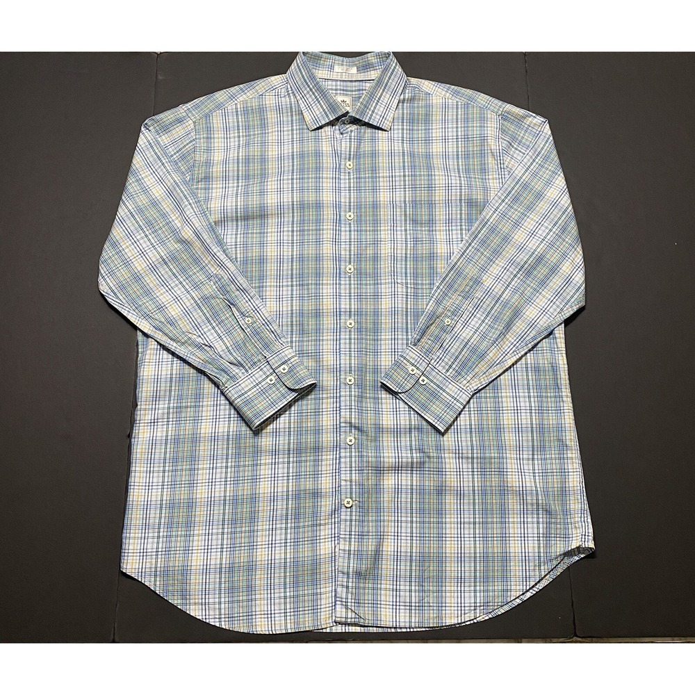 Peter Millar Mens‎ Shirt Size XL Multicolor Plaid Long Sleeve Pocket